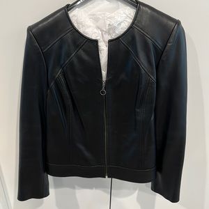 Black real leather jacket